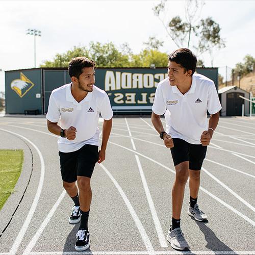 The Aguirre brothers at the starting line